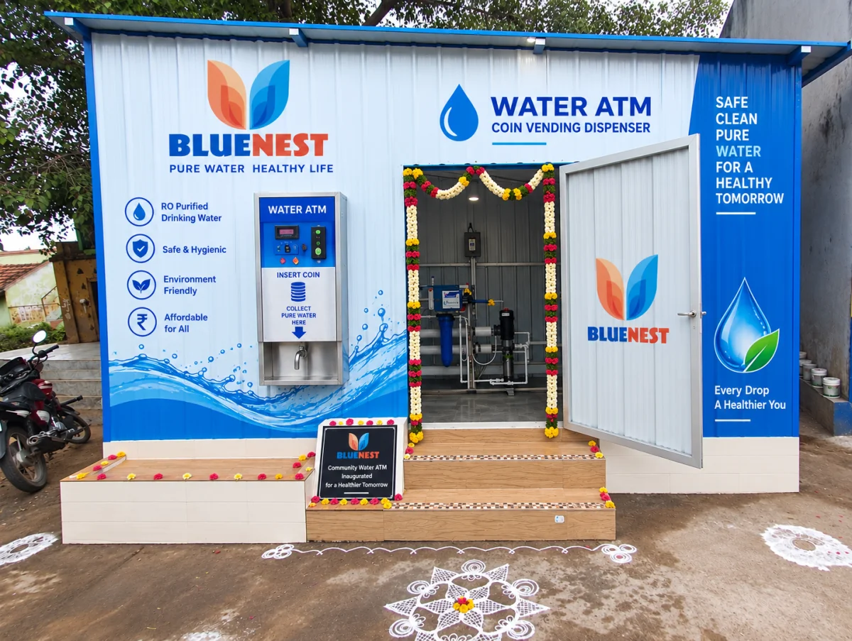 BLUENEST Water ATM 5000LPH with Coin Machine